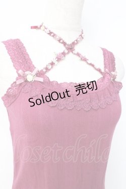 画像4: axes femme / ホルター付きガーデンキャミ  ワイン Y-25-09-16-017-AX-TO-SZ-ZY