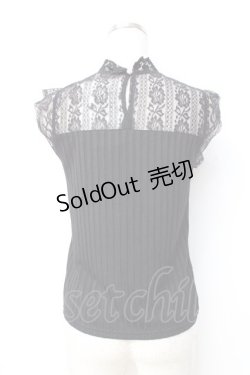 画像2: axes femme / パールデザインビスチェプルオーバー  黒 Y-25-09-16-018-AX-TO-SZ-ZY