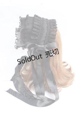 画像2: Luxmira / プリーツレースのヘッドドレス”Femme fatale”  黒 Y-25-09-16-003-GO-AC-HR-ZY