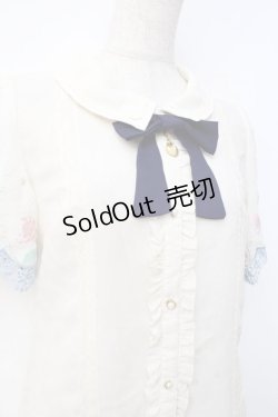 画像4: axes femme / チャーム付きカラー刺繍ブラウス  生成り Y-25-09-16-021-AX-BL-SZ-ZT162