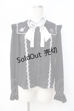 画像1: axes femme POETIQUE / ドリーミーメルヘン柄刺繍ブラウス/Disney  黒 Y-25-09-16-023-AX-BL-SZ-ZY