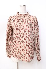 axes femme / 花柄ブラウス  ベージュ Y-25-09-16-024-AX-BL-SZ-ZI