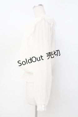 画像2: axes femme POETIQUE / 巻き薔薇シフォンブラウス  白 Y-25-09-16-025-AX-BL-SZ-ZY