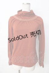 axes femme / ブレード配色ハイネックカットソー  オレンジ Y-25-09-22-040-AX-TO-SZ-ZI