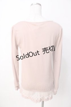 画像2: axes femme / レースデザインカットソー  ピンク Y-25-09-22-041-AX-TO-SZ-ZY