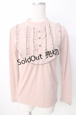 画像1: axes femme / ボータイ付きブラウス風プルオーバー  ピンク Y-25-09-22-042-AX-TO-SZ-ZY