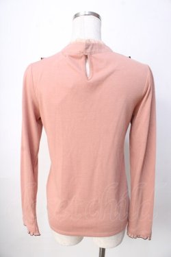 画像2: axes femme / ボータイ付きブラウス風プルオーバー  ピンク Y-25-09-22-042-AX-TO-SZ-ZY