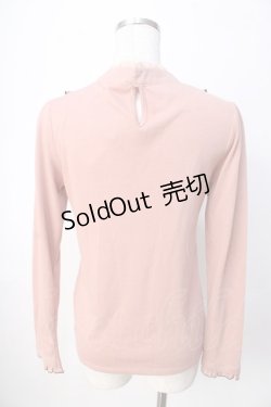 画像2: axes femme / ボータイ付きブラウス風プルオーバー  ピンク Y-25-09-22-042-AX-TO-SZ-ZY