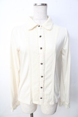 画像1: axes femme / レース使いブラウス風プルオーバー M 生成り Y-25-09-22-044-AX-TO-SZ-ZY