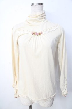 画像1: axes femme / プチローズハイネックカットソー  生成り Y-25-09-22-045-AX-TO-SZ-ZY