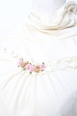 画像3: axes femme / プチローズハイネックカットソー  生成り Y-25-09-22-045-AX-TO-SZ-ZY
