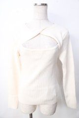 axes femme POETIQUE / ツイストカットアウトプルオーバー M 生成り Y-25-09-22-046-AX-TO-SZ-ZI