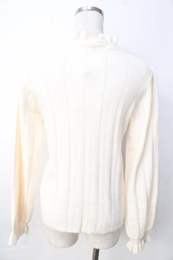 画像2: axes femme POETIQUE / シフォンボウタイ付ニットプルオーバー M 生成り Y-25-09-22-047-AX-TO-SZ-ZY