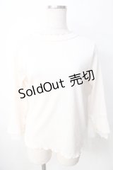 axes femme / レース重ね袖メローリブプルオーバー F 生成り Y-25-09-22-049-AX-TO-SZ-ZI