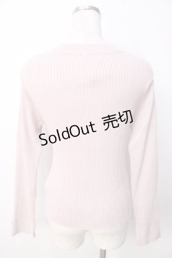 画像2: axes femme / ランダムパールデザインニット  ピンク Y-25-09-22-052-AX-TO-SZ-ZY