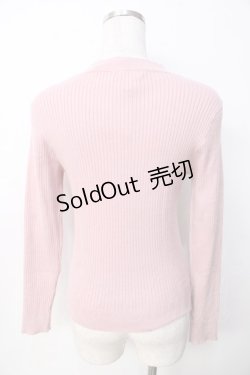 画像2: axes femme / パールビジューニット  ピンク Y-25-09-22-054-AX-TO-SZ-ZI