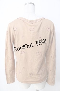 画像2: axes femme / 花刺繍ニットカーデ  ベージュ Y-25-09-22-057-AX-TO-SZ-ZI