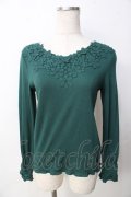 axes femme / お花レースインナープルオーバー M グリーン Y-25-09-22-070-AX-TO-SZ-ZY