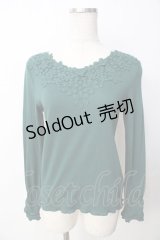 axes femme / お花レースインナープルオーバー M グリーン Y-25-09-22-070-AX-TO-SZ-ZI