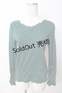 axes femme / お花レースインナープルオーバー M グリーン Y-25-09-22-070-AX-TO-SZ-ZI