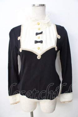 画像1: Angelic Pretty / フリンジボウタイカットソー  黒 Y-25-09-22-074-AP-TO-SZ-ZY