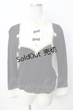 画像1: Angelic Pretty / フリンジボウタイカットソー  黒 Y-25-09-22-074-AP-TO-SZ-ZY