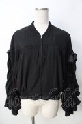 Ank Rouge / 袖編み上げブルゾン  黒 Y-25-09-22-082-CA-CO-SZ-ZY