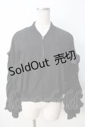 Ank Rouge / 袖編み上げブルゾン  黒 Y-25-09-22-082-CA-CO-SZ-ZY