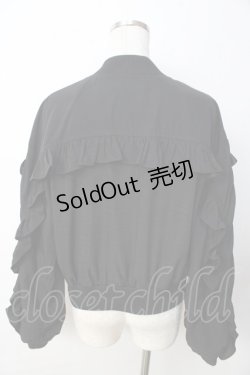 画像2: Ank Rouge / 袖編み上げブルゾン  黒 Y-25-09-22-082-CA-CO-SZ-ZY