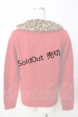 画像2: F i.n.t / ファーカーラー付きニットカーディガン F 赤 Y-25-09-22-086-CA-TO-SZ-ZY