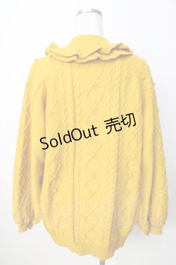 画像2: Hoshibako Works / 小鳥ボタンのフリルカーディガン F マスタード Y-25-09-22-088-LO-TO-SZ-ZY