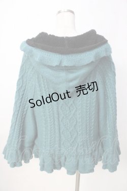 画像2: axes femme POETIQUE / ガーリー裏ボアニットケープ M グリーン Y-25-09-22-099-AX-JA-SZ-ZI