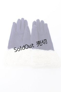 画像2: axes femme / 雪柄刺繍手袋  紺 Y-25-09-22-015-AX-ZA-SZ-ZY