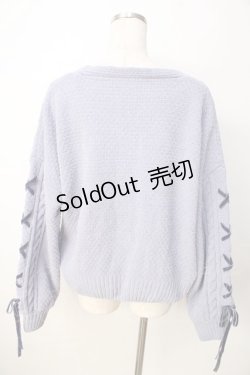 画像2: axes femme / モールヤーンニットカーデ F サックス Y-25-09-22-100-AX-TO-SZ-ZI