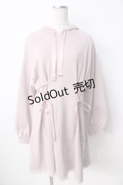 画像1: axes femme POETIQUE / レースアップパーカーワンピース M ピンク Y-25-09-22-107-AX-OP-SZ-ZY