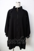 axes femme POETIQUE / フリルジップアップトレーナー F 黒 Y-25-09-22-109-AX-TO-SZ-ZY