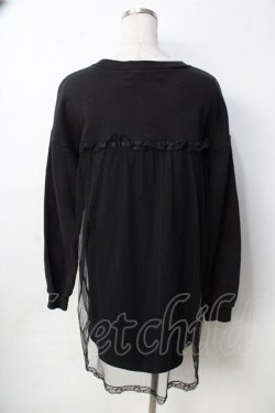画像2: Bubbles / スウェットチュールワンピース  黒 Y-25-09-22-110-CA-OP-SZ-ZY