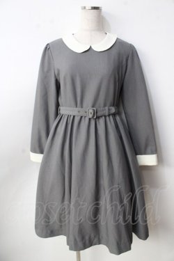 画像1: an another angelus / ベルト付きクレリック衿ワンピース F グレー Y-25-09-22-111-CA-OP-SZ-ZY