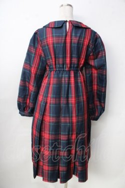 画像2: FLC / 皆方由衣コラボ MINA*タータンチェックワンピース M 紺 Y-25-09-22-114-LO-OP-SZ-ZY
