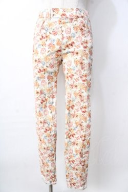画像1: axes femme / 花柄ストレッチパンツ M オレンジ Y-25-09-22-117-AX-PA-SZ-ZY