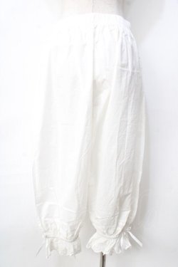 画像2: axes femme kawaii / コットンロングドロワーズ  白 Y-25-09-22-118-AX-PA-SZ-ZY