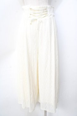 画像2: axes femme / バックレースアップパンツ  生成り Y-25-09-22-119-AX-PA-SZ-ZY