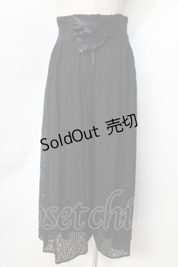 画像2: axes femme / バックレースアップパンツ  黒 Y-25-09-22-120-AX-PA-SZ-ZY