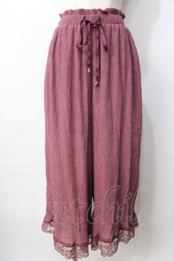 画像1: axes femme / 裾レース楊柳ワイドパンツ  ピンク Y-25-09-22-121-AX-PA-SZ-ZY