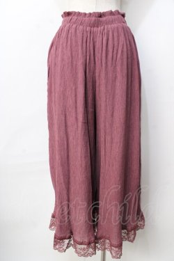 画像2: axes femme / 裾レース楊柳ワイドパンツ  ピンク Y-25-09-22-121-AX-PA-SZ-ZY