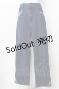 axes femme / バラ刺繍カラーデニムパンツ  デニム Y-25-09-22-123-AX-PA-SZ-ZY