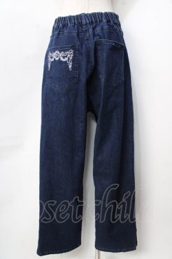 画像2: axes femme / バラ刺繍カラーデニムパンツ  デニム Y-25-09-22-123-AX-PA-SZ-ZY