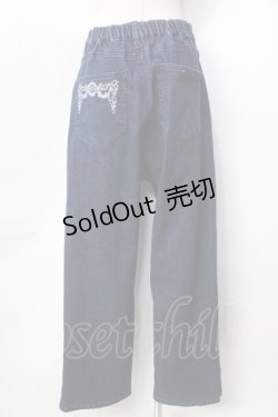 画像2: axes femme / バラ刺繍カラーデニムパンツ  デニム Y-25-09-22-123-AX-PA-SZ-ZY
