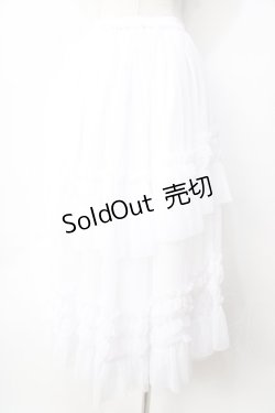 画像2: Fickle Bebe / フリルチュールスカート  白 Y-25-09-22-124-0-SK-SZ-ZY