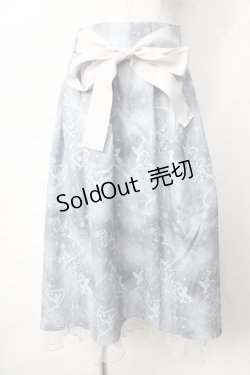 画像1: axes femme / アイスローズ柄スカート  グレー Y-25-09-22-128-AX-SK-SZ-ZY